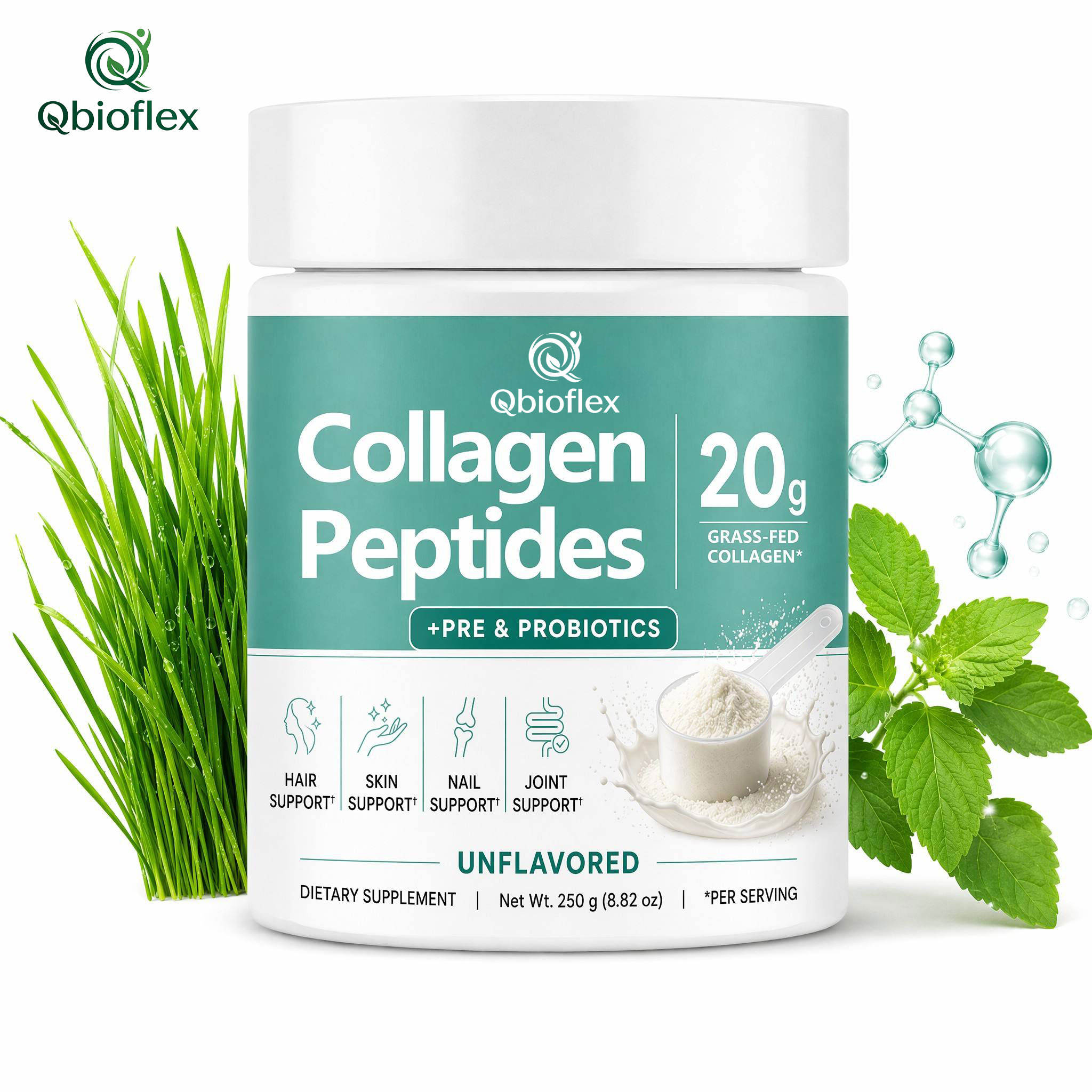 Collagen peptides powder canister